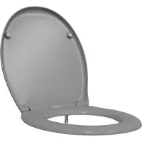 vidaXL Siège de toilettes gris 47 x 37 x 4 cm Thermodurcissable