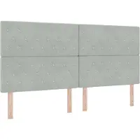 vidaXL Tête de lit gris clair 200 cm velours