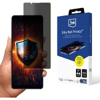 3MK Folia ochronna prywatyzujÄ ca matowa Silky Matt Privacy na Sony Xperia 1 V (Sony Xperia 1 V), Pièces de rechange pour appareils mobiles, Noir
