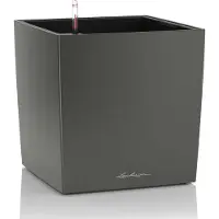 Lechuza Cube Premium 40 - Kit Complet, Anthracite Métallisé 40 Cm