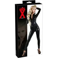 Late X - combinaison intégrale en latex - costume de catwoman (noir)