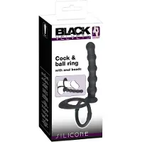 Black Velvets Anneau vibrant &amp; plug anal noir Black Velvet