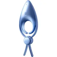 Satisfyer Sniper - anneau pénien vibrant rechargeable - silicone bleu