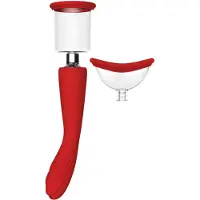 Dream Toys Red Revolution Georgia - Vibromasseur point G et pompe à vulve - rouge