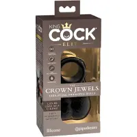 King Cock Crown Jewels - anneau vibrant (noir)
