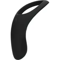 Shots Loveline - anneau pénis et testicules vibrant rechargeable - silicone noir