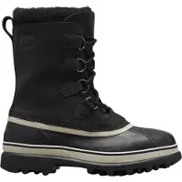 Sorel - Après-skis chauds et imperméables - Caribou WP Black Dark Stone pour Homme en Cuir - Taille 41,5 - Noir