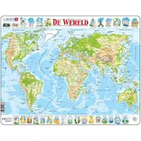 Larsen Puzzle Puzzle Cadre - De Wereld (en Hollandais) - 51 à 99 pièces