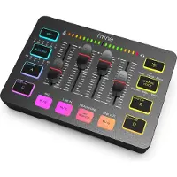 Fifine Mikser audio SC3 Czarny (USB), Carte son, Noir