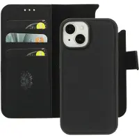 Mobiparts Leather 2 in 1 Wallet Case Apple iPhone 15/14 Black (Apple iPhone 13, Apple iPhone 14, Apple iPhone 15), Coque pour téléphone portable, Noir