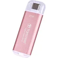 Transcend ESD300 - SSD - 512 Go - externe (portable) - USB 3.2 Gen 2x1 (connecteur USB-C) - Rose rosé