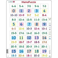 Larsen Puzzles Memo Puzzle - Soustraction avec des chiffres de 0-20, 40pcs.