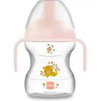 Mam Learn To Drink Cup Mug avec poignées amovibles et bec, 6 mois 190 ml, rose