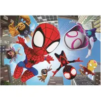 Clementoni - Puzzle pour enfants, 104 pièces, Supercolor, pour enfants 4 ans et plus, illustration avec le super-héros Spidey, idée cadeau, Italy, 62 x 42 cm, 23777