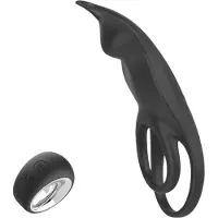 Aixiasia Hoody B - anneau pénis vibrant rechargeable sans fil - noir