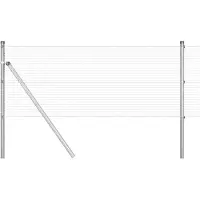 vidaXL , clôture de sécurité pour l'extérieur, fil d'acier, fixation au sol, 10 x 0,4 m, argent, filet