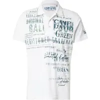CAMP DAVID T-Shirt vert foncé / noir / blanc