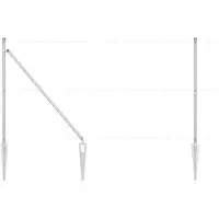 vidaXL Poteaux de clôture 13 pcs Argent Ø32mm 140 cm Acier galvanisé