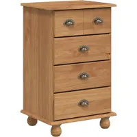 vidaXL Commode 5 tiroirs ASKIM, couleur marron, 48,5 x 40 x 79 cm