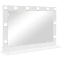 vidaXL Miroir de vanité avec des lumières à LED Blanc 80 x 15 x 18 cm