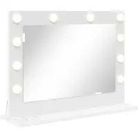 vidaXL Miroir de lavabo blanc 60 x 45 x 18 cm verre et bois plaqué