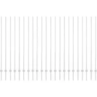 vidaXL Poteaux de clôture 44 pcs Argent 200 cm Acier