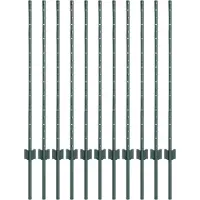vidaXL Piquets de clôture 22 pcs Vert 100 cm Acier