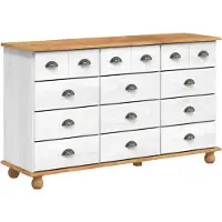 vidaXL Commode à tiroirs ASKIM Blanc 79 x 40 x 133,5 cm