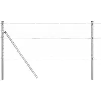 vidaXL Poteaux de clôture 13 pcs Argent Ø32mm 100 cm Acier galvanisé