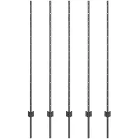 vidaXL Poteaux de clôture 10 pcs Gris 140 cm Acier