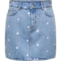 ONLY Jupe 'ONLSTELLA' bleu denim / blanc