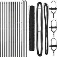 vidaXL Poteaux de clôture gris