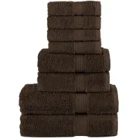 vidaXL Ensemble de serviettes de qualité supérieure SOLUND 8pcs marron