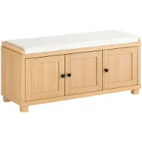 SoBuy FSR188-N Banc à chaussures - Banc confortable avec rangement pour l'entrée ou la chambre (104 x 35 x 47 cm)