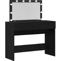vidaXL Coiffeuse noir imitation chêne 100 x 40 x 120 cm