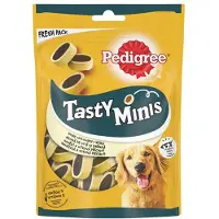 Pedigree Tasty Minis - friandises pour chiens adultes, saveur bœuf et fromage - 140 g