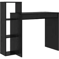 vidaXL Bureau noir imitation bois chêne, fabriqué en panneaux de particules
