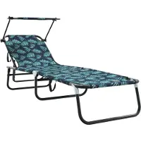 vidaXL Chaise longue pliante multicolore 190 x 57 x 81 cm Oxford