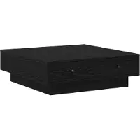 vidaXL Table Basse Chêne Noir Bois Composite 90 X 90 X 28 Cm Lumarko !