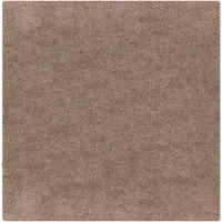 vidaXL Tapis Shaggy Anti-dérapant Marron 120 x 120 cm PP