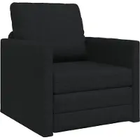 vidaXL Canapé-lit noir 74 x 77 x 81 cm en tissu