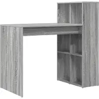 vidaXL Bureau , panneau de particules imitation bois Sonoma gris, 108 x 55 x 103,5 cm