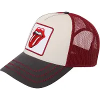 Amplified Casquette 'Rolling Stones' pierre / rouge / rouge foncé / blanc cassé