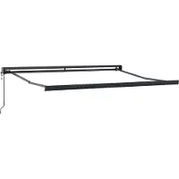 vidaXL Store gris clair 300 x 250 x 165 cm Polyester et aluminium