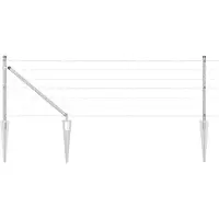 vidaXL Clôture avec poteaux Argent 0,8 x 25 m Acier