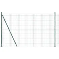 vidaXL Clôture Euro avec socle en béton, 10 x 1,6 m, en acier revêtu de PVC