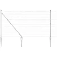 vidaXL Clôture avec poteaux Argent 1,4 x 10 m Acier