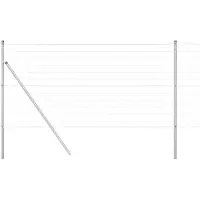 vidaXL Clôture extérieure type européen, à encastrer dans le sol, 10 x 1,4 m, acier galvanisé