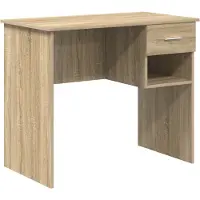 vidaXL Bureau en chêne Sonoma, 90 x 49 x 75 cm, aggloméré