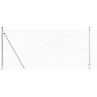 vidaXL Clôture en fil de fer soudé avec socle en béton 10 x 1 m (L x H)